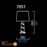 Настольная лампа Barovier&Toso Hekla 7051/IC/BB - Схема