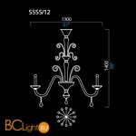 Люстра Barovier&Toso Izmir 5555/12/CC - Схема