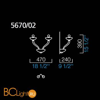 Бра Barovier&Toso Kensington 5670/02/TO - Схема