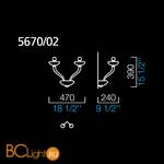 Бра Barovier&Toso Kensington 5670/02/TO - Схема