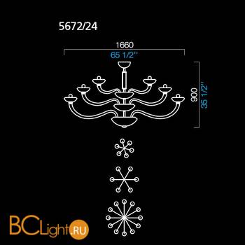 Люстра Barovier&Toso Kensington 5672/24/WO - Схема