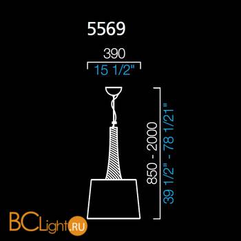 Подвесной светильник Barovier&Toso Lara 5569/VL/NN - Схема