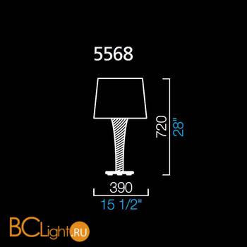 Настольная лампа Barovier&Toso Lara 5568/IC/NN - Схема
