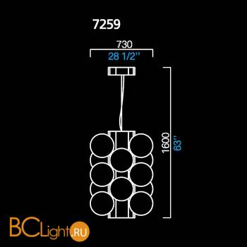 Подвесной светильник Barovier&Toso Lincoln 7259/OO - Схема