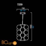 Подвесной светильник Barovier&Toso Lincoln 7259/CC - Схема