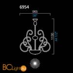 Люстра Barovier&Toso Luxor 6954/CC - Схема