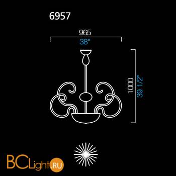 Люстра Barovier&Toso Luxor 6957/CC - Схема