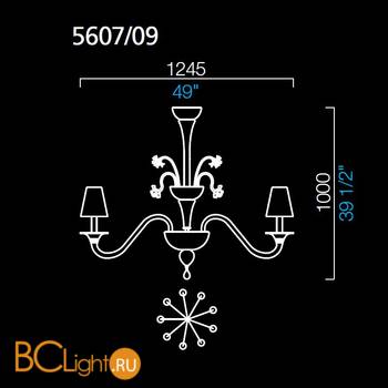 Люстра Barovier&Toso Madame J 5607/09/IC/PC/BB - Схема
