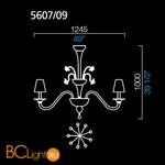 Люстра Barovier&Toso Madame J 5607/09/IC/PC/BB - Схема