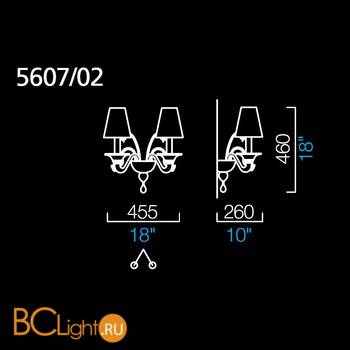 Бра Barovier&Toso Madame J 5607/02/CC/BB/BB - Схема