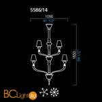 Люстра Barovier&Toso Maine 5586/14/IC/NN - Схема