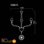Люстра Barovier&Toso Maine 5586/15/AQ/NN - Схема