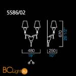 Бра Barovier&Toso Maine 5586/02/EL/BB - Схема