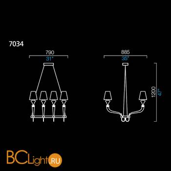 Люстра Barovier&Toso Domo Maine 7034/EL/BB - Схема
