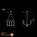 Люстра Barovier&Toso Domo Maine 7034/EL/BB - Схема