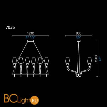 Люстра Barovier&Toso Domo Maine 7035/CC/NN - Схема