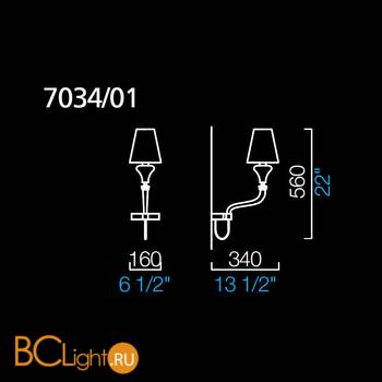 Бра Barovier&Toso Domo Maine 7034/01/CC/BB - Схема