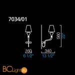 Бра Barovier&Toso Domo Maine 7034/01/CC/BB - Схема