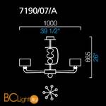 Люстра Barovier&Toso Manhattan Remix 7190/07/A/VU/BB - Схема