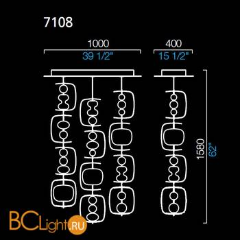 Потолочный светильник Barovier&Toso Manhattan 7108/UV - Схема