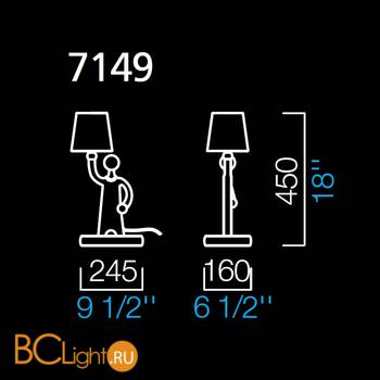 Настольная лампа Barovier&Toso Marino&Marina 7149/LO/RI - Схема