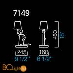 Настольная лампа Barovier&Toso Marino&Marina 7149/LO/RI - Схема