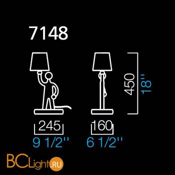 Настольная лампа Barovier&Toso Marino&Marina 7148/LO/RI - Схема