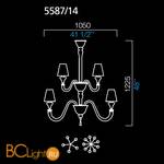 Люстра Barovier&Toso Maryland 5587/14/CC/BB - Схема