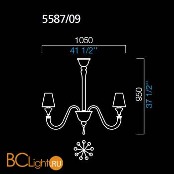 Люстра Barovier&Toso Maryland 5587/09/EL/NN - Схема