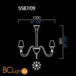 Люстра Barovier&Toso Maryland 5587/09/EL/NN - Схема