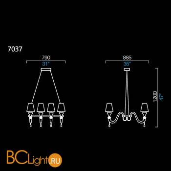 Люстра Barovier&Toso Domo Maryland 7037/CC/NN - Схема