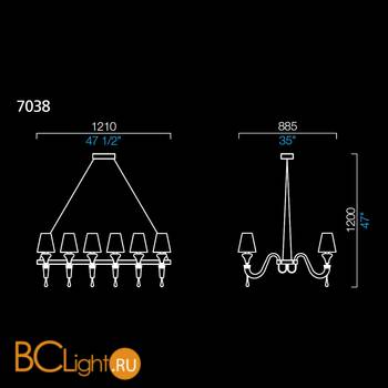 Люстра Barovier&Toso Domo Maryland 7038/EL/NN - Схема