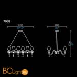 Люстра Barovier&Toso Domo Maryland 7038/EL/NN - Схема