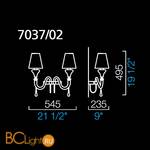 Бра Barovier&Toso Domo Maryland 7037/02/CC/NN - Схема