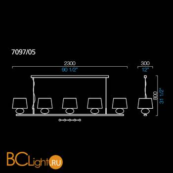 Подвесной светильник Barovier&Toso Matrioska 7097/05/CA/NN - Схема