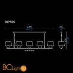 Подвесной светильник Barovier&Toso Matrioska 7097/05/CA/NN - Схема