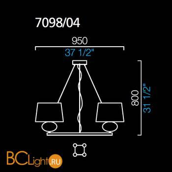 Подвесной светильник Barovier&Toso Matrioska 7098/04/EL/BB - Схема