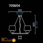 Подвесной светильник Barovier&Toso Matrioska 7098/04/EL/BB - Схема
