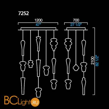 Подвесной светильник Barovier&Toso Mazzodromo 7252/OY - Схема