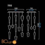 Подвесной светильник Barovier&Toso Mazzodromo 7252/OY - Схема