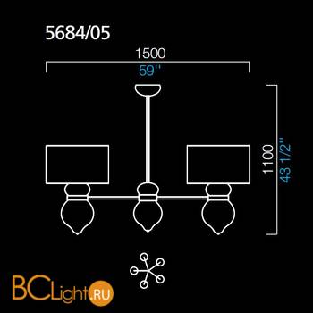 Люстра Barovier&Toso Medina 5684/05/CA/MM - Схема