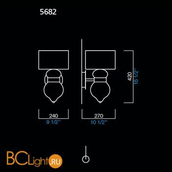 Бра Barovier&Toso Medina 5682/CA/MM - Схема