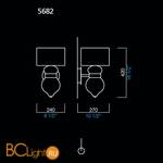 Бра Barovier&Toso Medina 5682/CA/MM - Схема