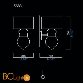 Бра Barovier&Toso Medina 5683/CA/MM - Схема