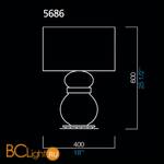 Настольная лампа Barovier&Toso Medina 5686/CC/BB - Схема