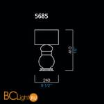 Настольная лампа Barovier&Toso Medina 5685/CG/BB - Схема