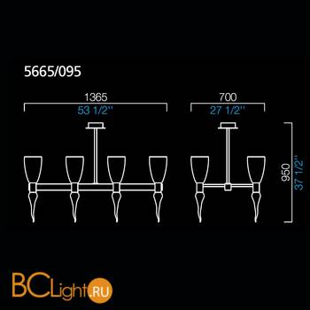 Люстра Barovier&Toso Modigliani 5665/095/OB - Схема