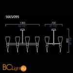 Люстра Barovier&Toso Modigliani 5665/095/OB - Схема