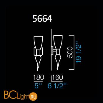 Бра Barovier&Toso Modigliani 5664/OB - Схема