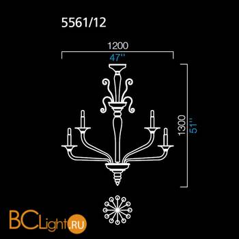Люстра Barovier&Toso Namak 5561/12/IC - Схема